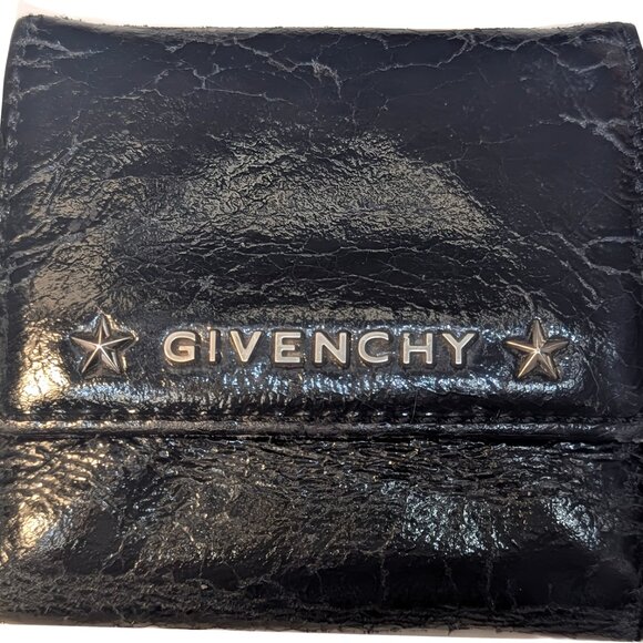 Givenchy Black Logo Star Tri-fold Wallet - Picture 2 of 7